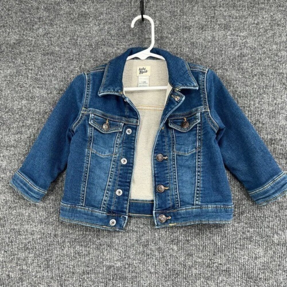 OshKosh Jean Jacket Baby 12 Months Blue Denim Stretch Trucker